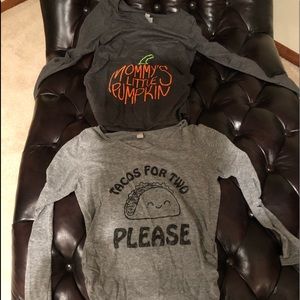 Two long sleeve maternity top